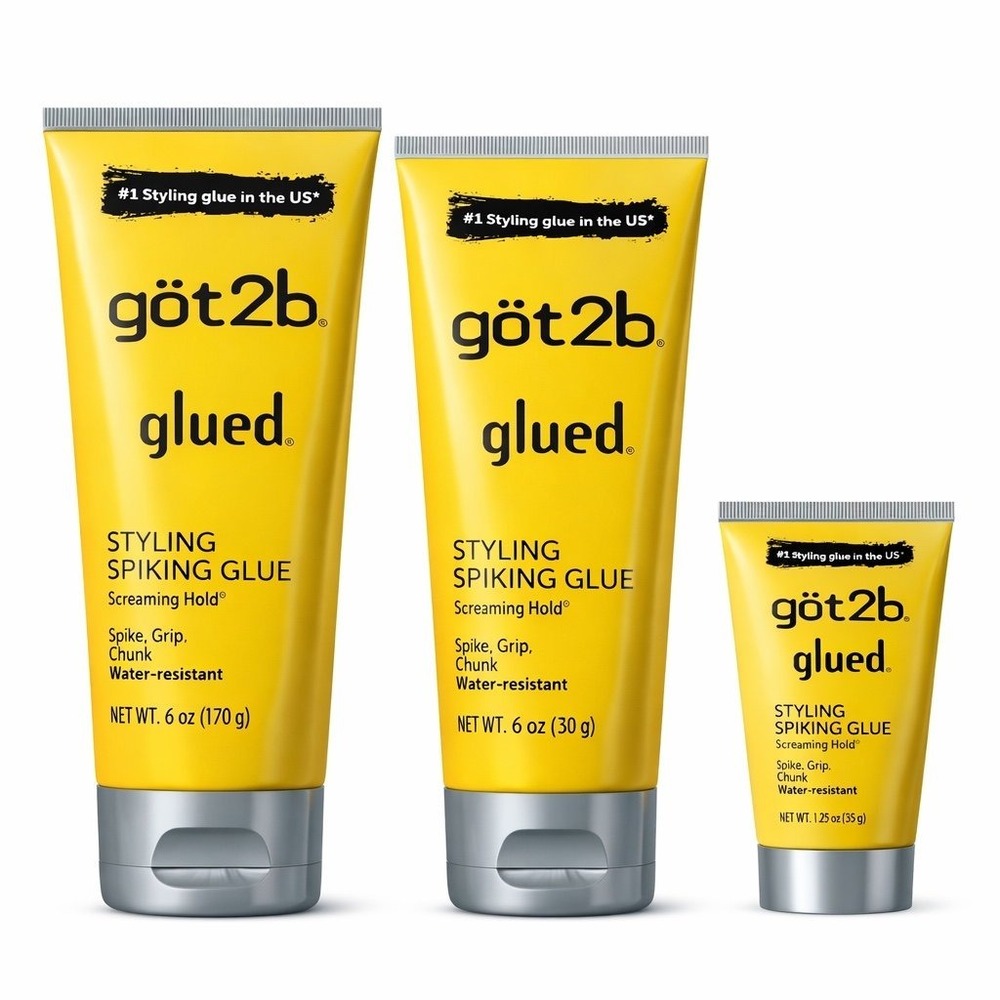 Got2b - Glued Styling Spiking Glue (6oz &‎ 1.25oz) - 3 Pack